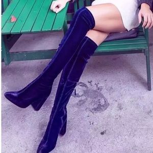 Zara velvet boots